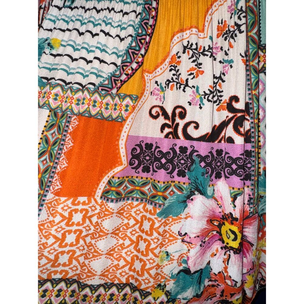 Spense Boho Patchwork Top Women's Medium Floral H… - image 8